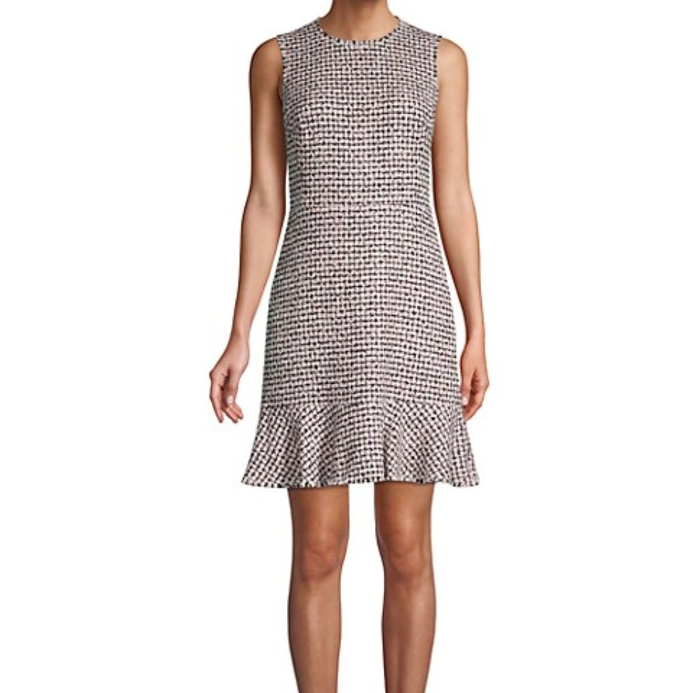 Rebecca Taylor Houndstooth Mini Tweed Dress